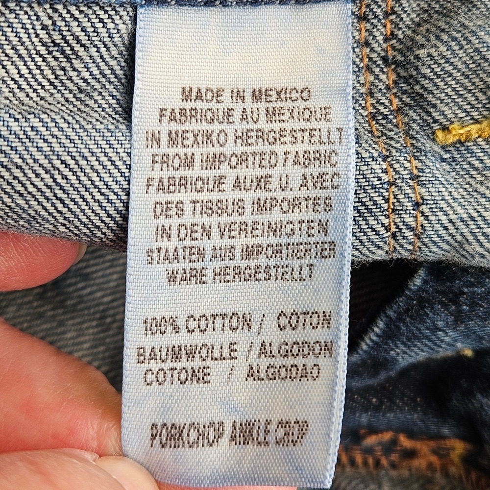 Lucky Brand Porkchop Ankle Crop Jeans Womens 2/26 Blue Good Distressed - Picture 9 of 16